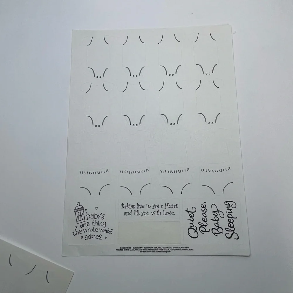 sticker lot baby‎ theme scrapbook crafts card making letters